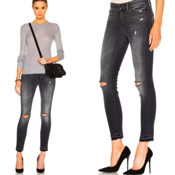 Mother The Undone Hem Looker Ankle Stealing Shadows Distressed ALTERED 28 - Picture 11 of 16